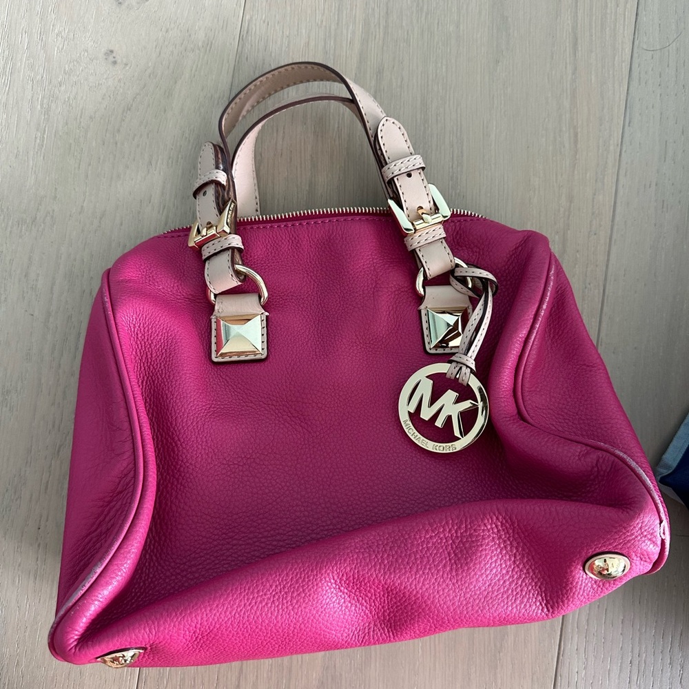 Michael Kors Fuchsia Leather Satchel